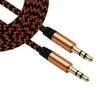 AUX 3.5mm Ausiliario Audio Cell Phone Cavi Intrecciati Stereo AUX Chords per iphone samsung Huawei Smartphone MP3