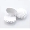 1 Piece Lovely Shell Shape Velvet Jewelry Box Wedding Engagement Ring Box For Earrings Necklace Bracelet Display Gift Bo jllyMX