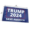트럼프 2024 아메리카를 구하기 위해 미국의 큰 깃발 3 'x 5'ft 100D 폴리 에스테르 빠른 선명한 2 개의 황동 그로밋이있는 생생한 색상
