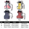 Chien Chat Harnais Avec Laisse Bowknot Plaid Gilet Réglable Respirant Maille Tissu Chiens Pet Harnais Laisse Laisse Chiot Pet Gilet WVT1542 T03