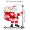 Inferior 2020 Navidad Decoraciones sólidas Adornos navideños Personalizado Santa Claus Usar máscara Resina Supervivientes Cuarentena Colgante Decoraciones para el hogar