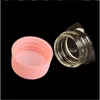 8ml 15ml 20ml 25ml Glass Bottles With Plastic Cap Pink Screw Storage Vials Jars 50pcs