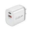 18W Carga rápida QC3.0 USB C PD Cargador rápido Cargador de pared Cargador rápido para teléfono inteligente Samsung HUAWEI