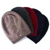 Nuevos sombreros de invierno de alta calidad para hombres y mujeres Diseño de rayas Moda Cálido Gorro de esquí Lana y mezcla de algodón Sombrero de punto relajado Y201024