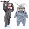 Ny Spring Autumn Baby Rompers Cute Cartoon Rabbit Infant Girl Boy Jumpers barn Baby Outfits kläder 2010231695622