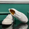 White Wedding Dress Shoes Spiked Rivets Full Grain Leather Thick heel Fashion Mens Handmade Derby Shoes