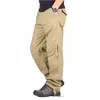 Pantaloni cargo tattici da combattimento da uomo SWAT Pantaloni militari dell'esercito Pantaloni multitasche in cotone elasticizzato flessibile Capispalla maschile Pantaloni casual H1223