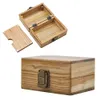 Mallette de rangement en bois faite à la main HONEYPUFF pour accessoires de cigarettes 121*87*63mm mallette à roulettes en bois étui de rangement accessoires pour fumer