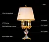 Lampada da tavolo classica in cristallo europeo illuminazione lampada da comodino camera da letto lampada da scrivania in cristallo di moda di lusso Abajur E14 Lampadina a LED