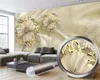 Anpassad 3D -tapet gyllene smycken Flower Europeiska stil palats vardagsrum sovrum bakgrund vägg dekoration väggmålning tapeter4729133