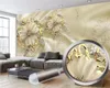 Aangepaste 3d behang gouden sieraden bloem Europese stijl paleis woonkamer slaapkamer achtergrond wanddecoratie muurschildering wallpapers