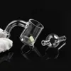 Narguilé Flat Top quartz banger verre carb cap 4mm bas 25mm OD Mâle Femelle 45 90 degrés 10mm 14mm 18mm sans dôme pour bong dab rig