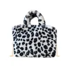 Designer- Leopard Print Fashion Women Messenger Shoulder Bag Plush Shopping Totes Large Capacity Autumn Winter Fluffy Crossbody Handbag