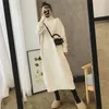 SWEATER Dress Women Knitle Turtleeck Solidny jesienna zima ciepła dzianina Kobieta luźne midi vestidos es duże rozmiary 220210