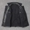 2020 Black Men Long Casual Leather Jacket Double Breasted Plus Size XXXXXL Genuine COwhide Russian Autumn Natural Leathe Coat LJ201029
