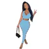 2022 Designer Pants Set Hollow Out Womens Two Piece Sets Summer Wear Tracksuits Sexy U-neck Vest Leggings Outfits