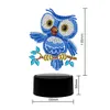 HUACAN LED lampe diamant peinture 5D lumière diamant broderie hibou ours mosaïque dessin animé décor à la maison cadeau 201112