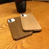 Case di telefono a venatura in legno di lusso per iPhone 12 11 Pro Max Mini XS XR 7 8 Plus Retro PU in pelle morbida COPERTURA DI PROTECTIVA CAPA