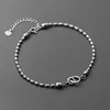 MIQIAO Bracelet On The Leg Chain Women's 925 Sterling Silver Anklets Female Thai Silver Beanie Foot Fashion Jewelry For Girls