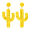 Nieuwe Creative Cactus Oorbellen Handgemaakte Rijst Kralen Charm Oorbel Boheemse etnische stijl sieraden oorbellen