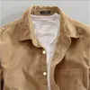 Adam Kadife Gömlek Moda Trend Yaka Uzun Kollu İngiliz Stil Gömlek Giyim Tasarımcı Bahar Mlae İnce Casual Gömlek Tek göğsü