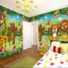 Carta da parati murale personalizzata con foto 3D per la camera dei bambini Paradiso degli animali Cartoon Children House Pittura per camera da letto non tessuta