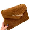 Loulou Bag Puffer Nubuck Кожаная сумочка на плечах вымытая джинсовая роскошная дизайнеры женские джинсы Tote Кошелек для ковбоя ковбоя Mes259s