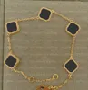 Mini Sweet Sterling Silver Classic 4/Four Leaf Clover Charm Armband Earring Necklace 18K Gold Agate Shell