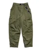 Herrbyxor Kapital Ny Hirata Hehong Trend Loose Tapered Green Breasted Military Style Casual Pants