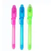 Blister individuale per ogni penna luminosa nera, penna UV con luce ultravioletta/penna a inchiostro invisibile/invisibile