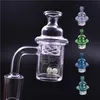 New Arrival 25mm Quartz Banger avec capuchon en glucides et perles Terp 10mm 14mm 18mm 18mm Femme homme épais Banger Domeless Nail pour DAB Rig Bong