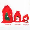 Red Christmas Gift Torby Duża Torba Cukierkowa Boże Narodzenie Worek Sznurek Torba Non-Woven Snowman Santa Claus Worek Torby Dla Dzieci Gift Etui WVT1155