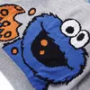 Harajuku japansk retro söt Sesame street tröja kvinnor förlorar tecknad anime jumper tröja män gata kläder topp