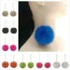 18 Farben Hot Pompom Fellknäuel Baumeln Ohrring Runde Ohrringe Flauschige Lange Quaste Brinco Ohrtropfen Ohrring Modeschmuck Für Frauen