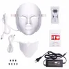 Ventas calientes PDT 7 COLOR LED Terapia de luz Face Máquina de belleza LED Máscara de cuello facial LED con microcorriente para dispositivos de blanqueamiento de la piel Envío gratuito