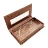 반짝이가 거짓 속눈썹 케이스 3D 밍크 속눈썹 상자 가짜 Cils 래시 스트라이프 빈 상자 마그네틱 거짓 속눈썹 상자 트레이
