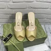 Mode Femme Designer Sandales À Talons Hauts Pantoufles Tongs De Luxe Peau De Serpent Imprimé Peau De Mouton Gelée En Caoutchouc En Cuir Chaussures Pour Femmes Chaussures Habillées Slide Heatshoes 35-40