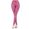 Marken Frauen Mode Legging Rote Lippen Druck Leggins Schlanke Legins Hohe Taille Leggings Frau Hosen LJ201006