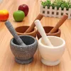 Spice Crusher Resin Bowl Mortar Pestle Spice Pepper Crusher Herbs Grinder Vitlök Mixing Bowl Press Bowl Köksredskap