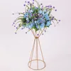 70 cm/ 50 cm Flower Vases Gold/ White Flower Stands Metal Road Lead Wedding Centerpiece Flowers Rack för Event Party Decoration T200524