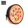 Patroon Pizza Munt Gedrukt Portemonnees Unisex Vrouwelijke Kleine Verandering Rits Cases Ronde Vorm Polyester Kids Portefeuilles Jongens voor alle leeftijden