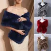 Scarves Winter Fur Faux Bolero Women Bridal Shawl Wedding Cape In Stock Cloaks Coat For Evening Party9195313