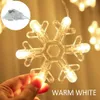 220V Christmas Snowflake LED String lights Moon Star LED Curtain Lights Flashing Light Outdoor Wedding Party Lights Window Decor 201201