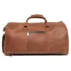 Duffel Bags Black Retro Outdoor Handbag Men's Travel Bag Business Crazy Horse Genuine Leather Shoulder Messenger LD7711