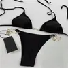 Designer-Bikini-Badeanzug für Damen, sexy Badeanzug, Damen, rückenfrei, geteilter Buchstabe, Mehrfarben, Sommerzeit, Strand, Badeanzüge, Wind-Badebekleidung