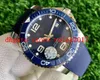 Mens ZF Factory Conquest Watch ETA 2824 l888.2 Automatic Mechanical Blue rubber with ceramic Waterproof 41mm Waterproof