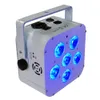 Качество WirelessIRC Par Can с аккумулятором 6 x 18 Вт 6 в 1 Светодиодные лампы Uplights RGBWAUV Высокая яркость События Wash UplightingIR Control 9014796765444290