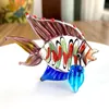 Bunte Kristallglas Clown Fisch Tierfiguren Miniatur mundgeblasene moderne Miniaturen Home Decor Zubehör Weihnachtsgeschenk LJ200904