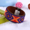 Tenis Retro Ulusal Stil Boncuk Bileklik Brezilya Çok Molor Geometri Bilezikler Bangles geniş manyetik toka bohem kadın bilezikler1