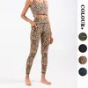 Abbigliamento Yogaworld Leggings Donna Pantaloni da yoga Pantaloni da jogging per ragazze Esercizio Sanding Naked Leopard Camouflage Collant elastico a vita alta